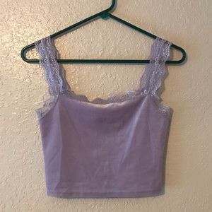 Forever 21 velvet and lacy strapped tank top